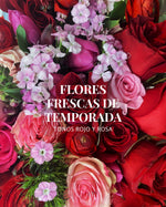 Bouquet Mixto Tonos Rojo y Rosa